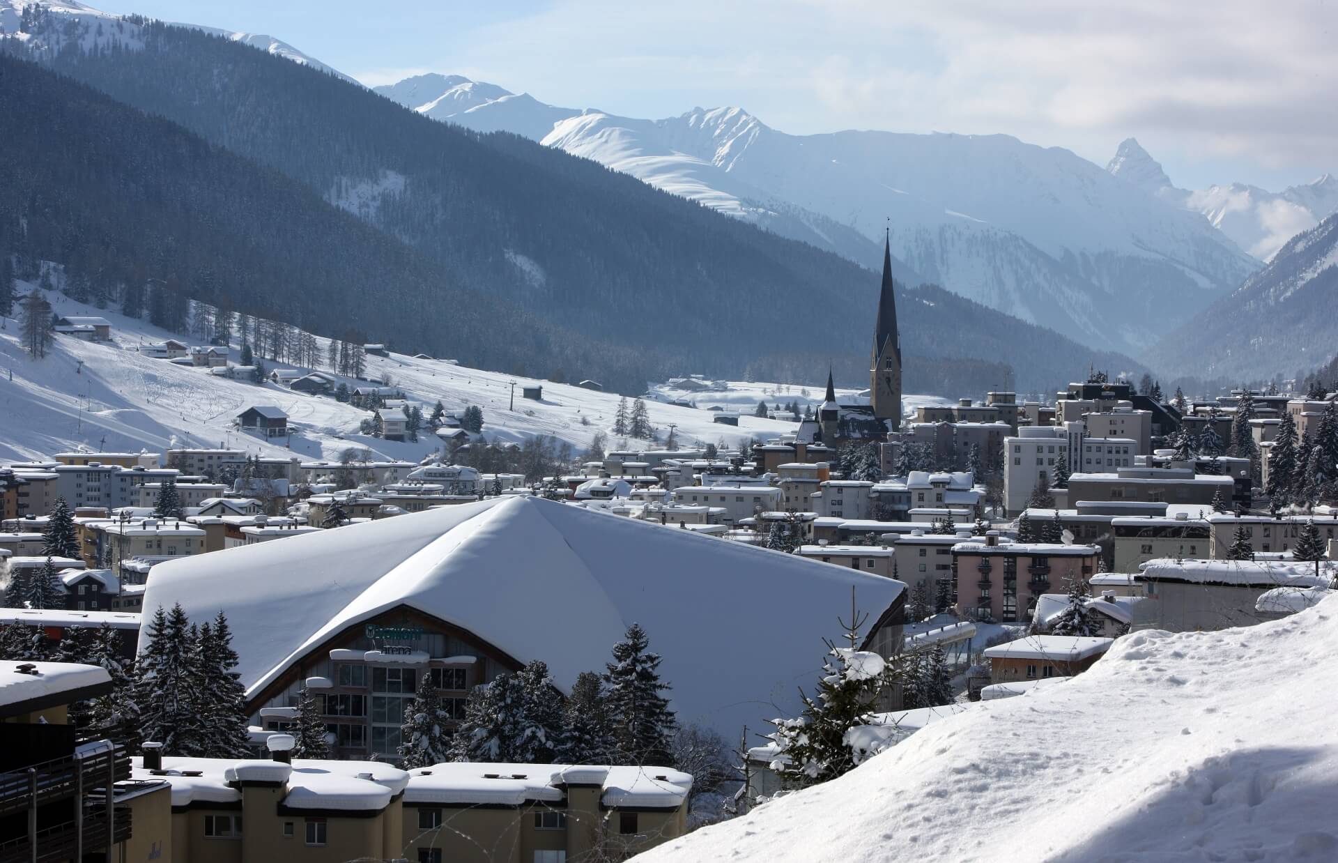 Impression of the making of the Annual Meeting 2009 of the World Economic Forum in Davos